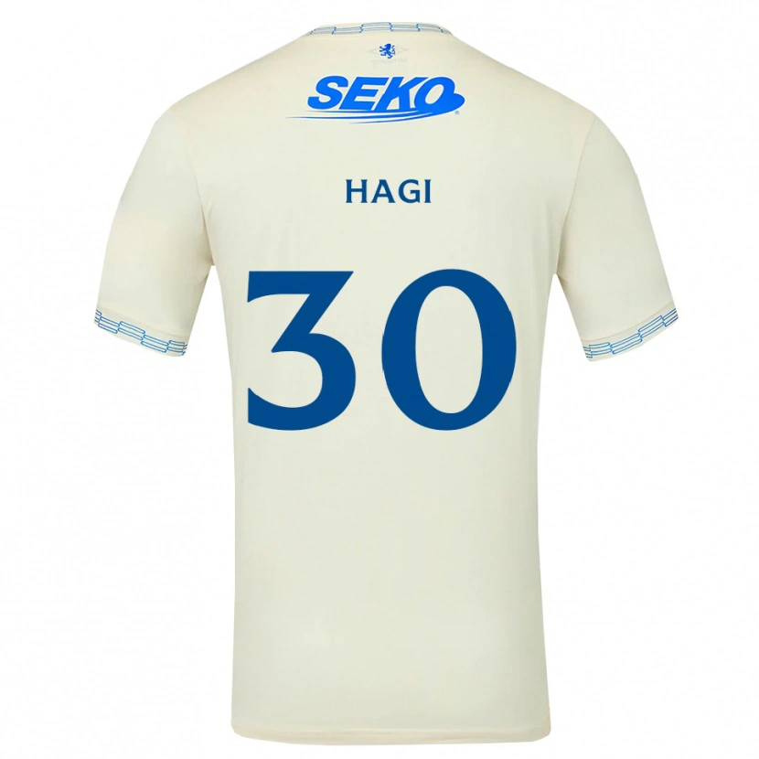 Danxen Mulher Camisola Ianis Hagi #30 Azul Céu Profundo Branco Alternativa 2026/27 Camisa Brasil