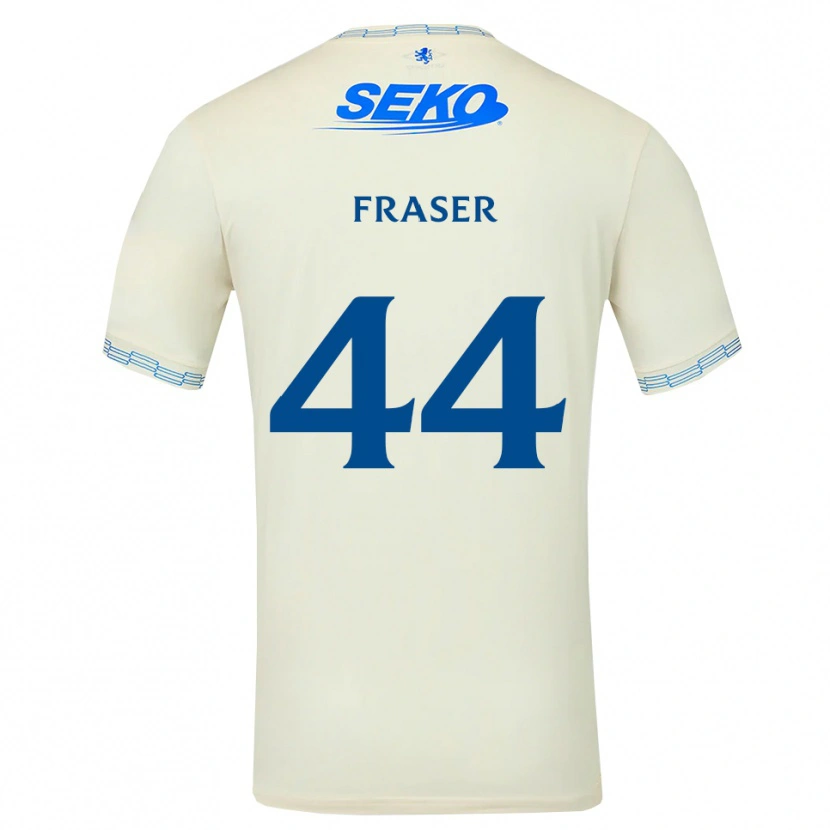 Danxen Mulher Camisola Robbie Fraser #44 Azul Céu Profundo Branco Alternativa 2026/27 Camisa Brasil