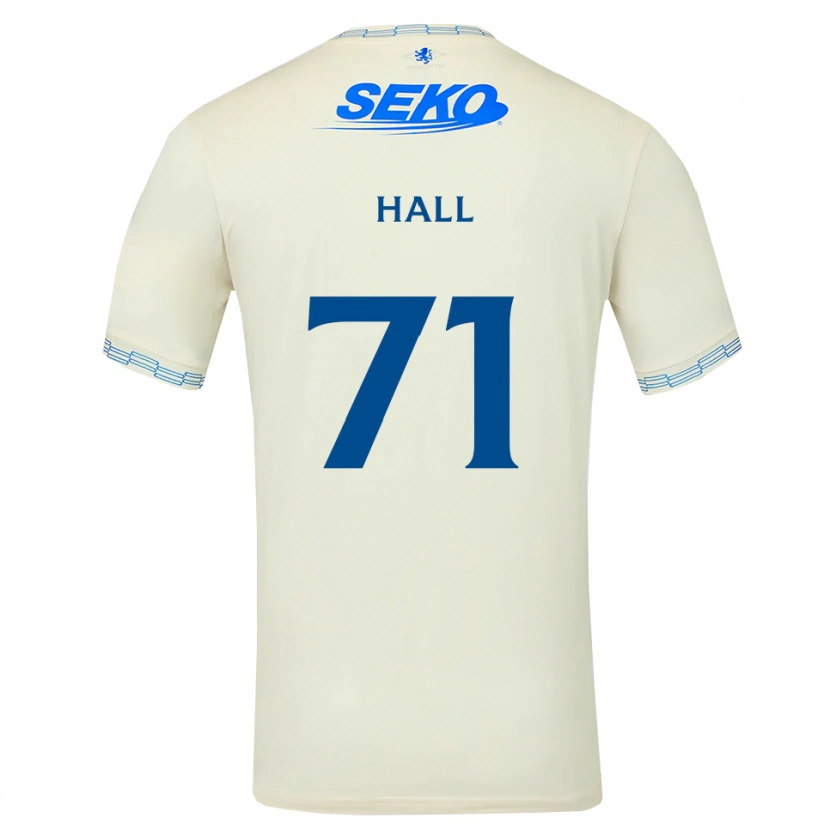 Danxen Mulher Camisola Ruaridh Hall #71 Azul Céu Profundo Branco Alternativa 2026/27 Camisa Brasil