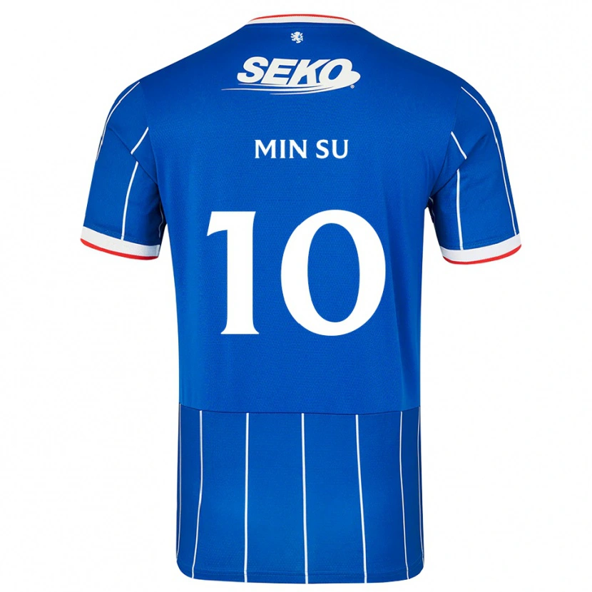 Danxen Mulher Camisola Min-Su Kim #10 Vermelho Azul Branco Principal 2026/27 Camisa Brasil