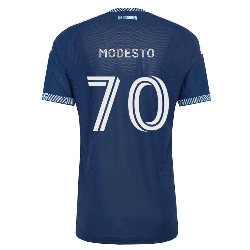 Danxen Mulher Camisola Rui Modesto #70 Azul Profundo Branco Alternativa 2026/27 Camisa Brasil
