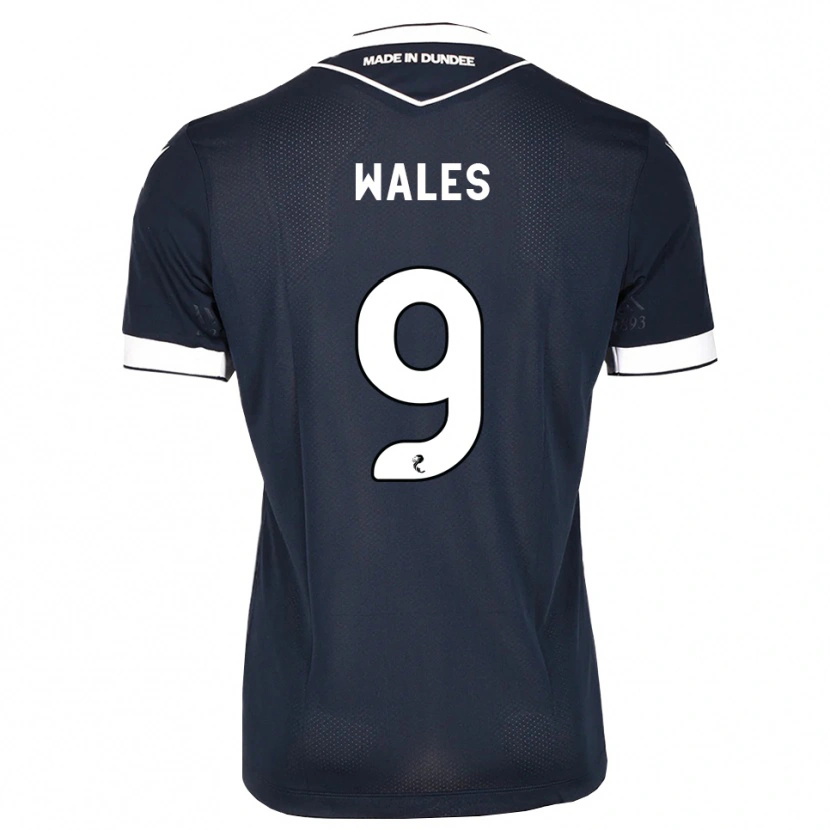 Danxen Mulher Camisola Bobby Wales #9 Azul Meia-Noite Branco Principal 2026/27 Camisa Brasil