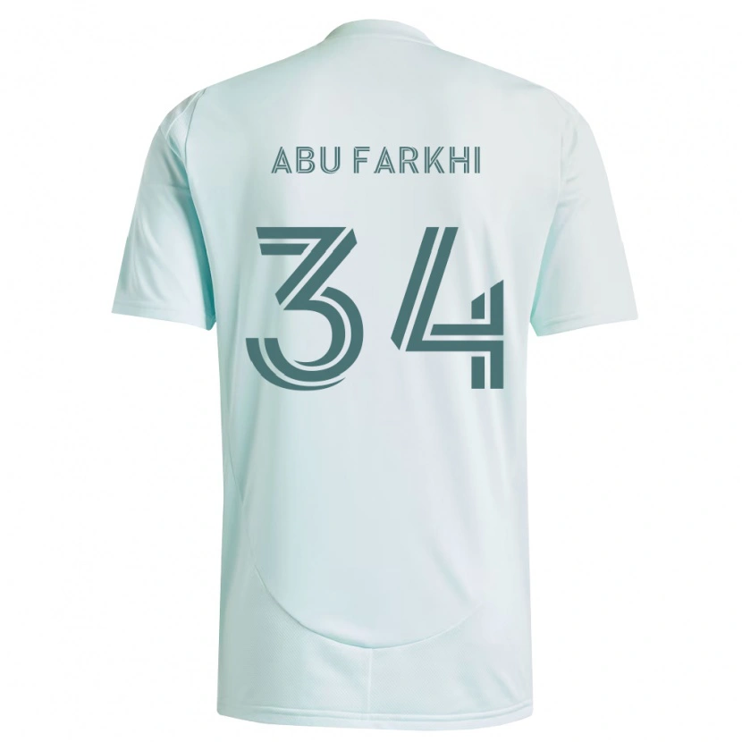 Danxen Mulher Camisola Sayed Abu Farkhi #34 Branco Verde Claro Alternativa 2026/27 Camisa Brasil