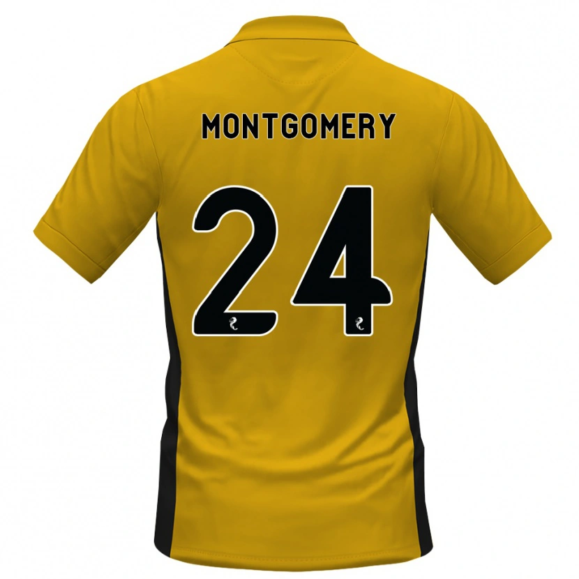 Danxen Criança Camisola Adam Montgomery #24 Laranja Preto Principal 2026/27 Camisa Brasil