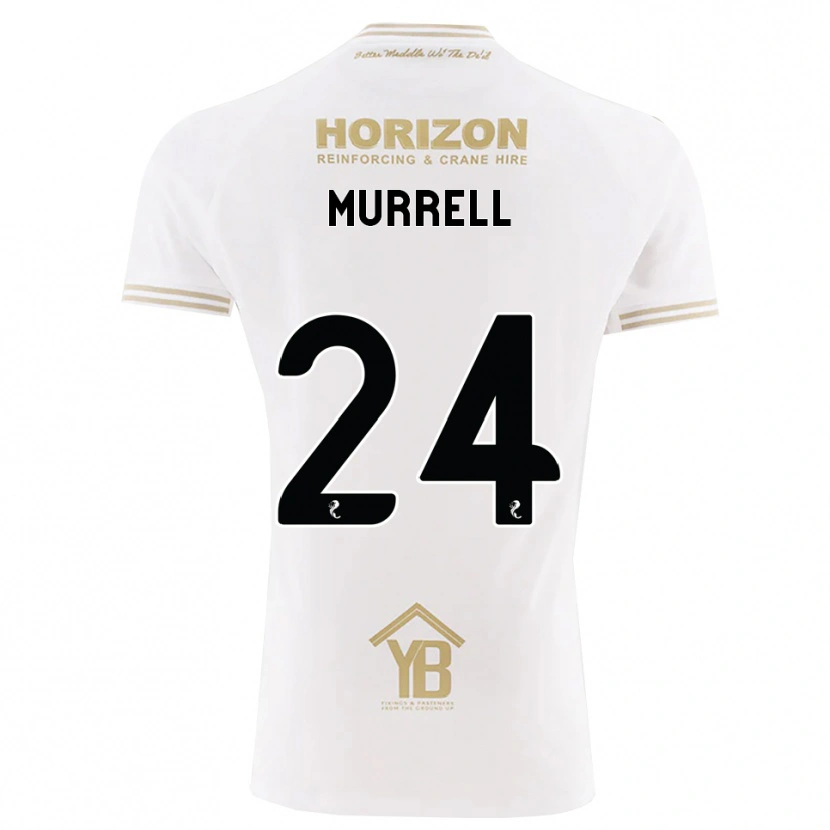 Danxen Criança Camisola Jacob Murrell #24 Trigo Branco Alternativa 2026/27 Camisa Brasil