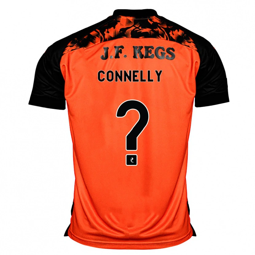 Danxen Criança Camisola David Connelly #0 Laranja Preto Branco Principal 2026/27 Camisa Brasil