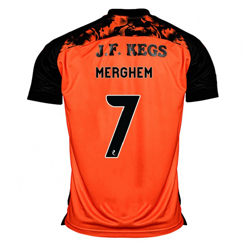 Danxen Criança Camisola Mehdi Merghem #7 Laranja Preto Branco Principal 2026/27 Camisa Brasil