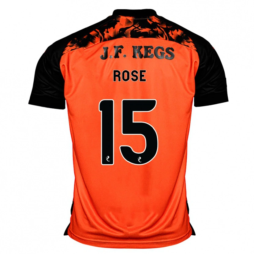 Danxen Criança Camisola Lachlan Rose #15 Laranja Preto Branco Principal 2026/27 Camisa Brasil