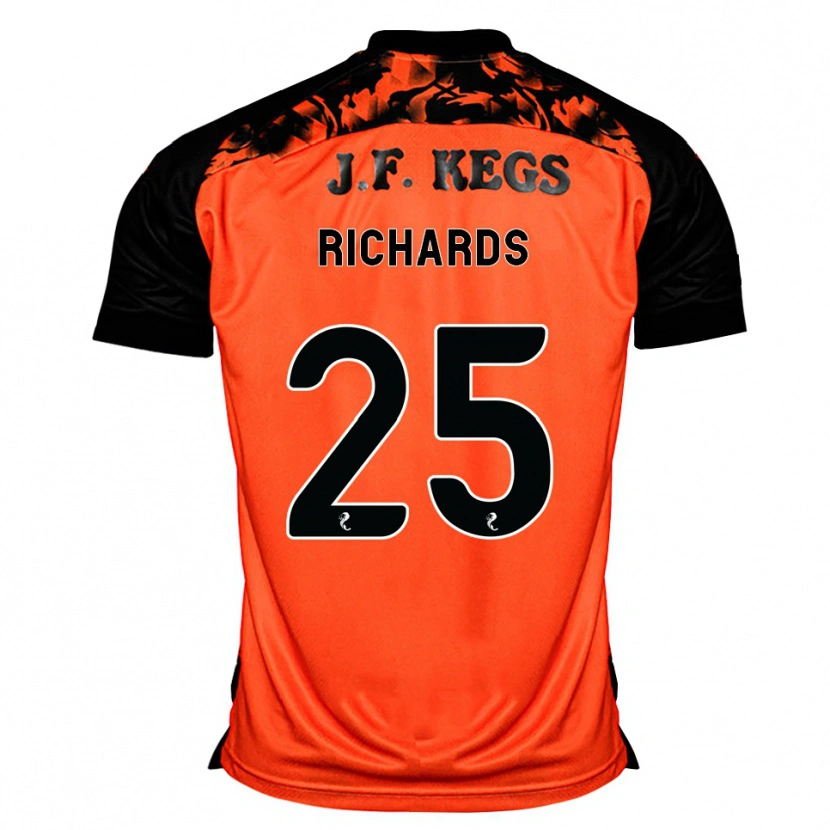 Danxen Criança Camisola Dave Richards #25 Laranja Preto Branco Principal 2026/27 Camisa Brasil