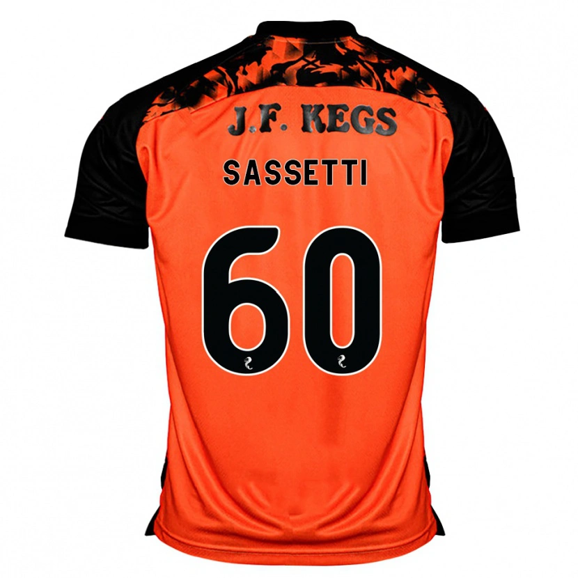 Danxen Criança Camisola Lorenzo Sassetti #60 Laranja Preto Branco Principal 2026/27 Camisa Brasil