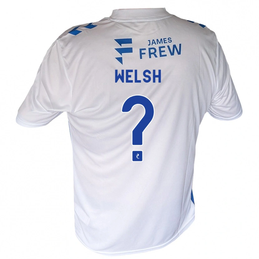 Danxen Criança Camisola Cobi Welsh #0 Azul Real Branco Principal 2026/27 Camisa Brasil
