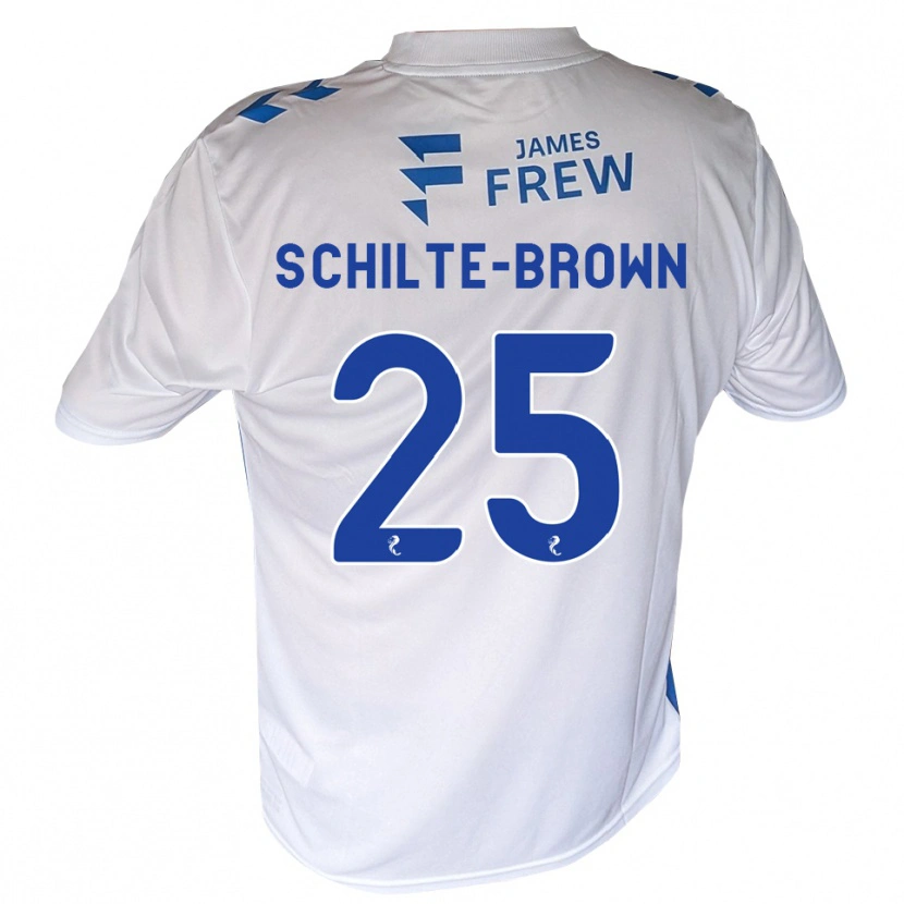 Danxen Criança Camisola Ethan Schilte-Brown #25 Azul Real Branco Principal 2026/27 Camisa Brasil