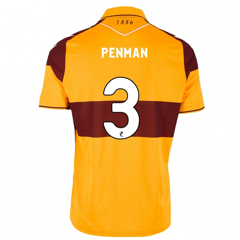 Danxen Criança Camisola Jenna Penman #3 Marrom Laranja Principal 2026/27 Camisa Brasil