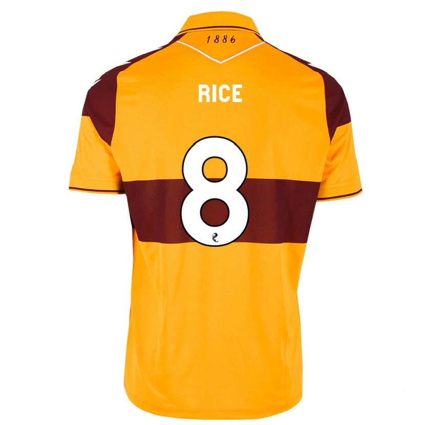 Danxen Criança Camisola Katie Rice #8 Marrom Laranja Principal 2026/27 Camisa Brasil