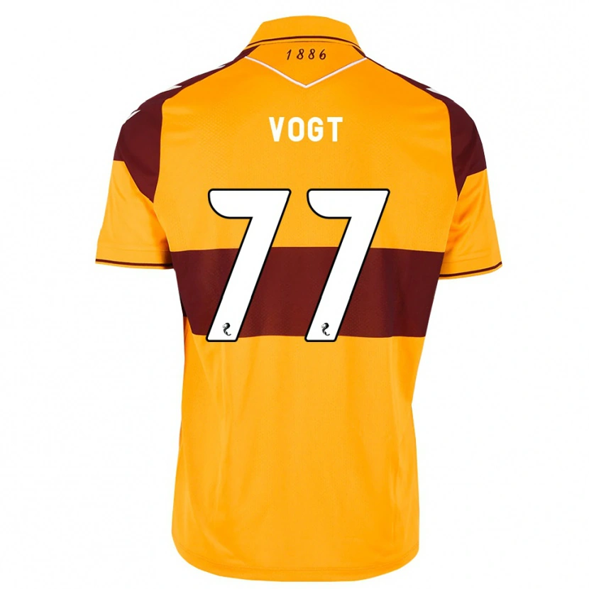 Danxen Criança Camisola Willy Vogt #77 Marrom Laranja Principal 2026/27 Camisa Brasil