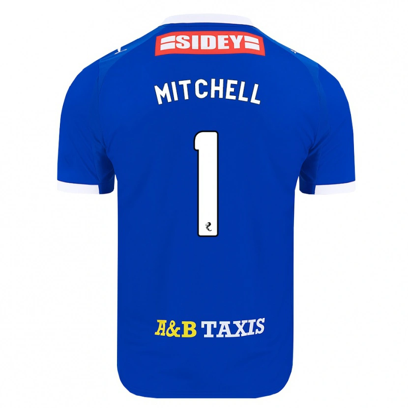 Danxen Criança Camisola Ellie Mitchell #1 Azul Vermelho Amarelo Principal 2026/27 Camisa Brasil