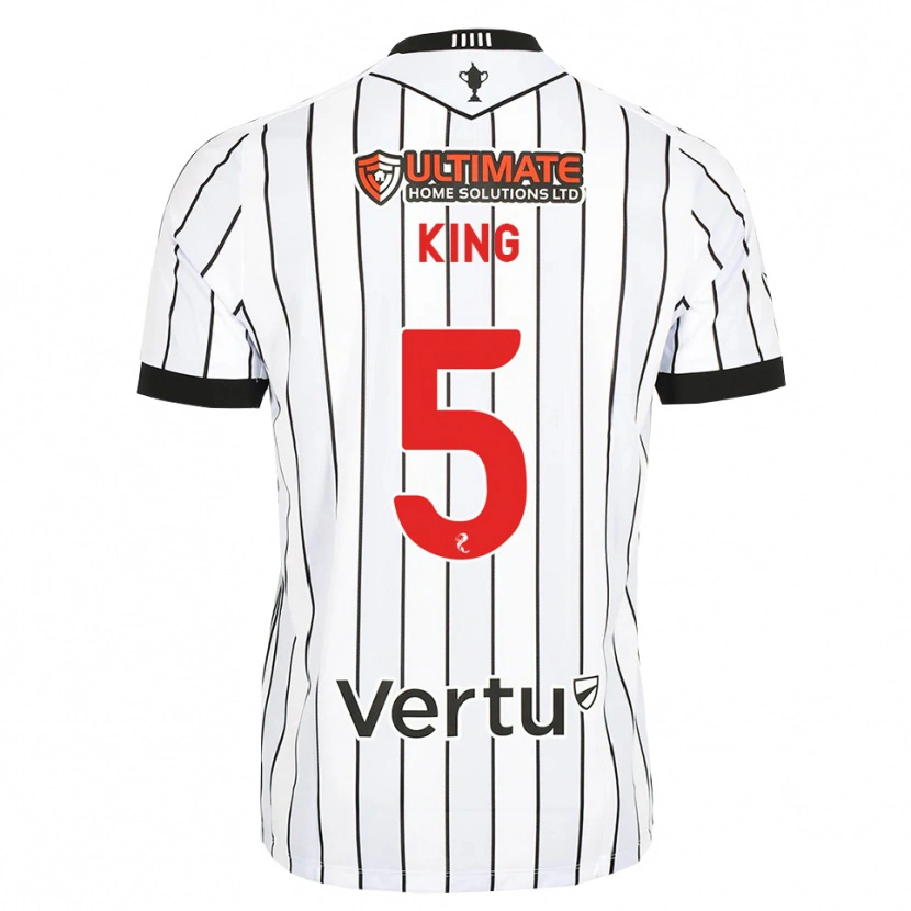 Danxen Criança Camisola Richard King #5 Branco Preto Vermelho Principal 2026/27 Camisa Brasil