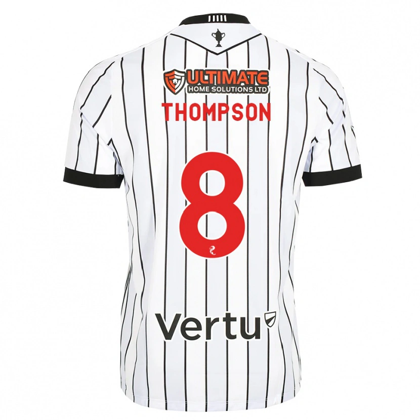 Danxen Criança Camisola Struan Thompson #8 Branco Preto Vermelho Principal 2026/27 Camisa Brasil