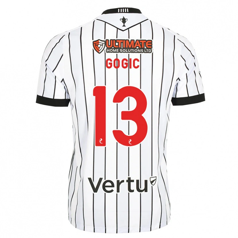 Danxen Criança Camisola Alex Gogic #13 Branco Preto Vermelho Principal 2026/27 Camisa Brasil