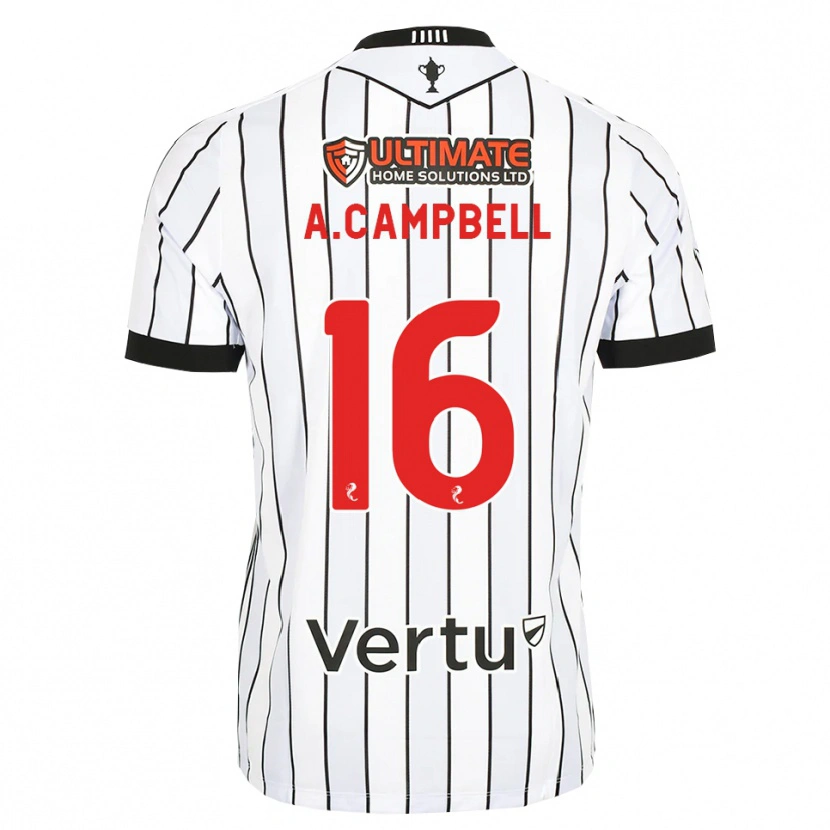 Danxen Criança Camisola Allan Campbell #16 Branco Preto Vermelho Principal 2026/27 Camisa Brasil