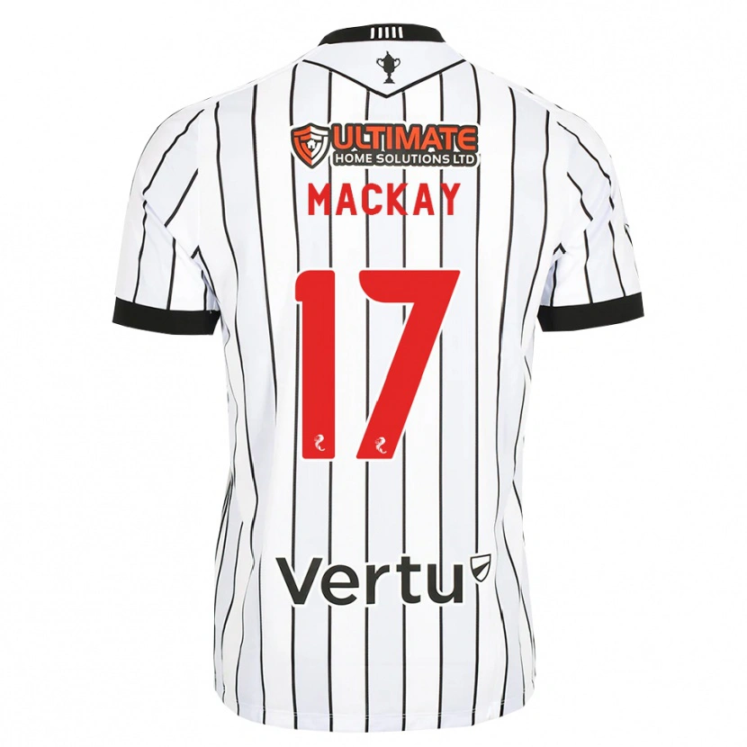 Danxen Criança Camisola Rory Mackay #17 Branco Preto Vermelho Principal 2026/27 Camisa Brasil