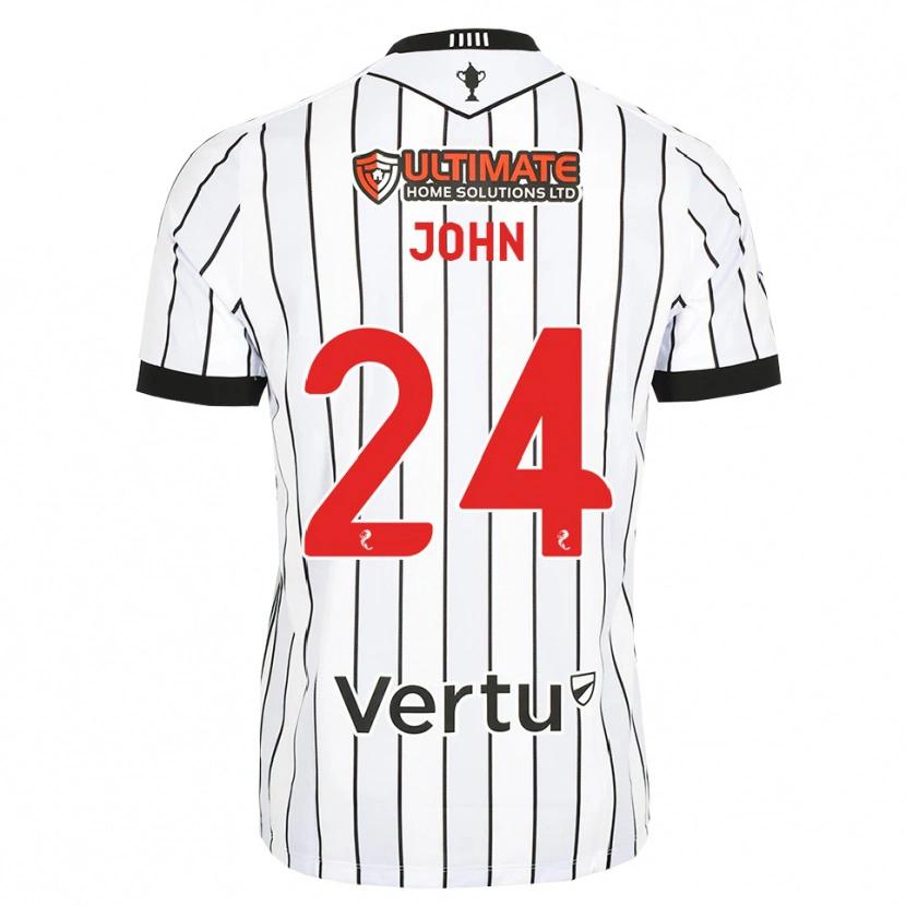 Danxen Criança Camisola Declan John #24 Branco Preto Vermelho Principal 2026/27 Camisa Brasil