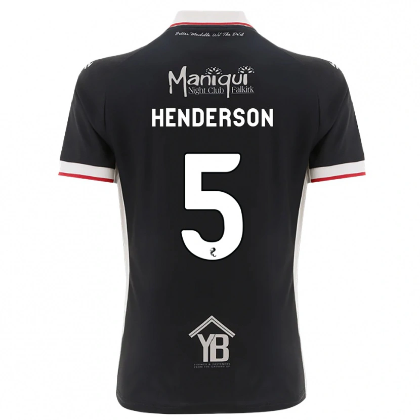 Danxen Criança Camisola Liam Henderson #5 Preto Branco Vermelho Principal 2026/27 Camisa Brasil
