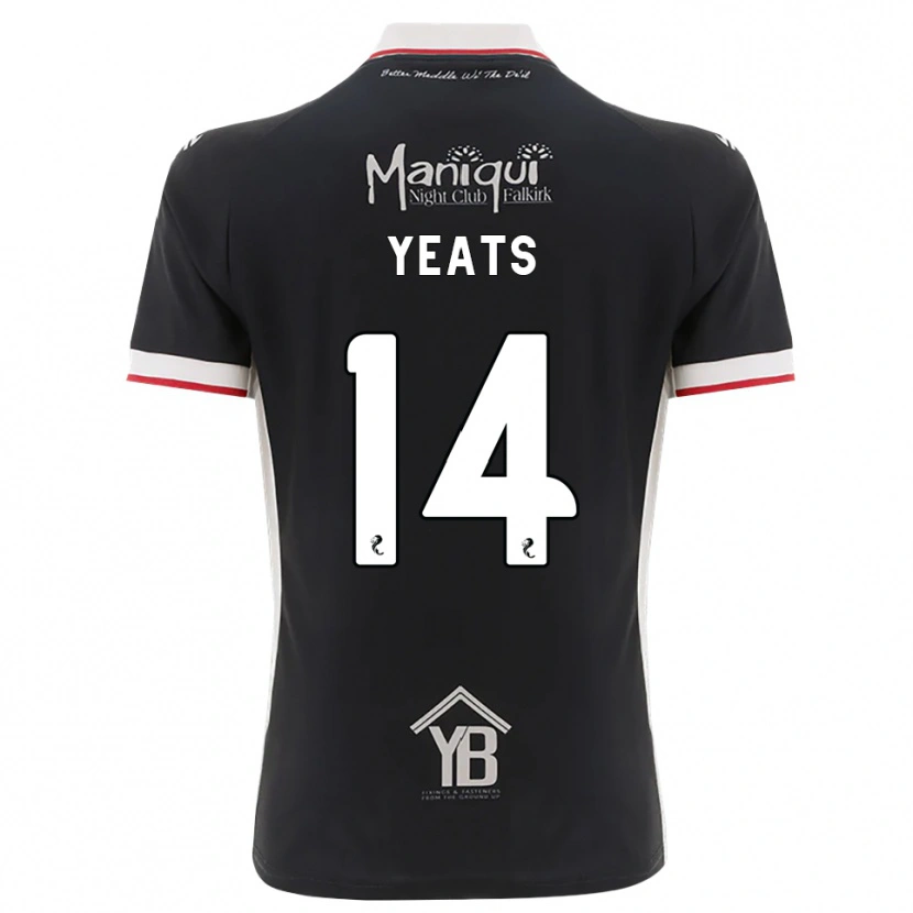 Danxen Criança Camisola Finn Yeats #14 Preto Branco Vermelho Principal 2026/27 Camisa Brasil