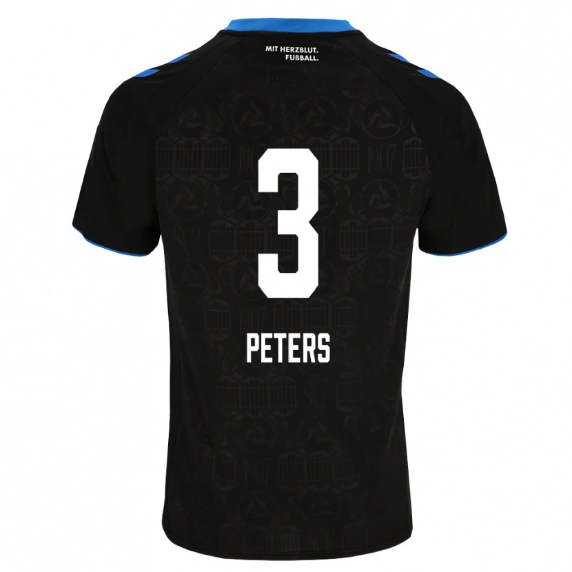 Danxen Criança Camisola Jan Peters #3 Preto Branco Vermelho Principal 2026/27 Camisa Brasil