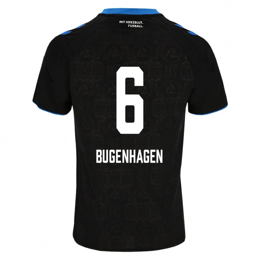 Danxen Criança Camisola Julius Bugenhagen #6 Preto Branco Vermelho Principal 2026/27 Camisa Brasil