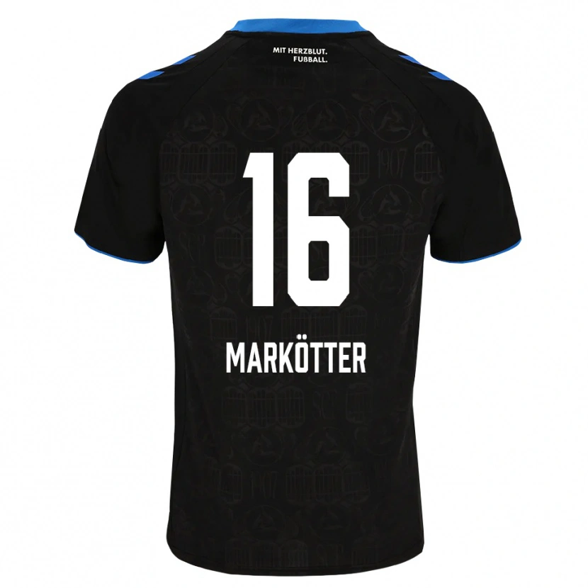 Danxen Criança Camisola Jonah Markötter #16 Preto Branco Vermelho Principal 2026/27 Camisa Brasil