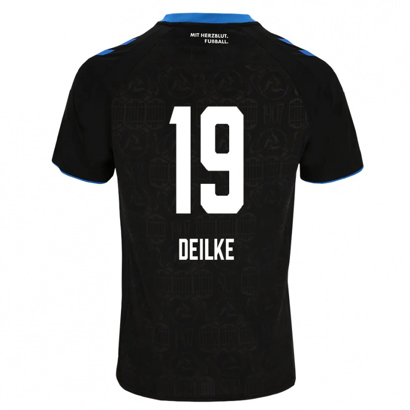 Danxen Criança Camisola Flemming Deilke #19 Preto Branco Vermelho Principal 2026/27 Camisa Brasil
