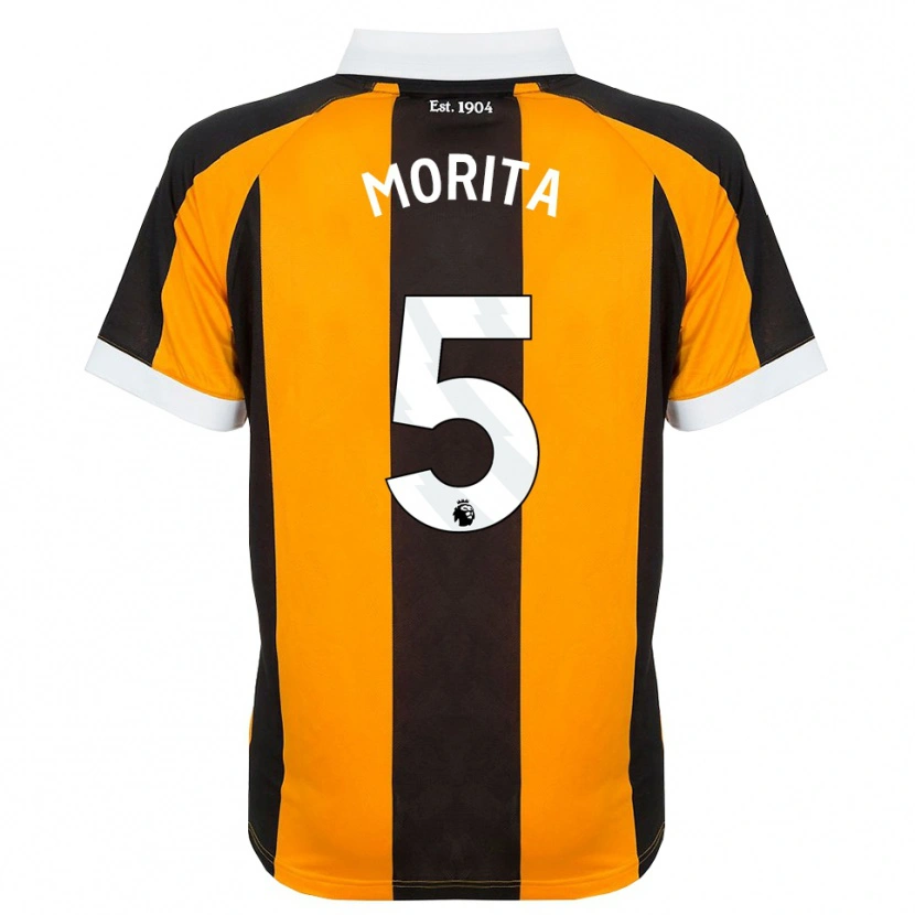 Danxen Criança Camisola Hidemasa Morita #5 Laranja Preto Branco Principal 2026/27 Camisa Brasil