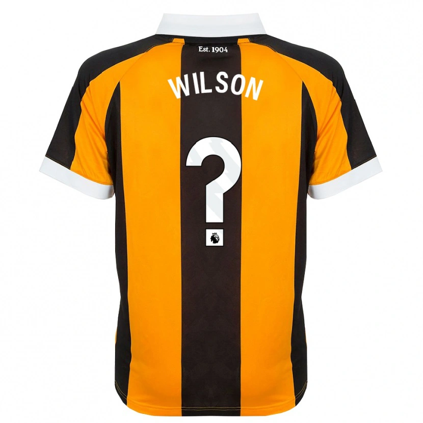Danxen Criança Camisola George Wilson #0 Laranja Preto Branco Principal 2026/27 Camisa Brasil