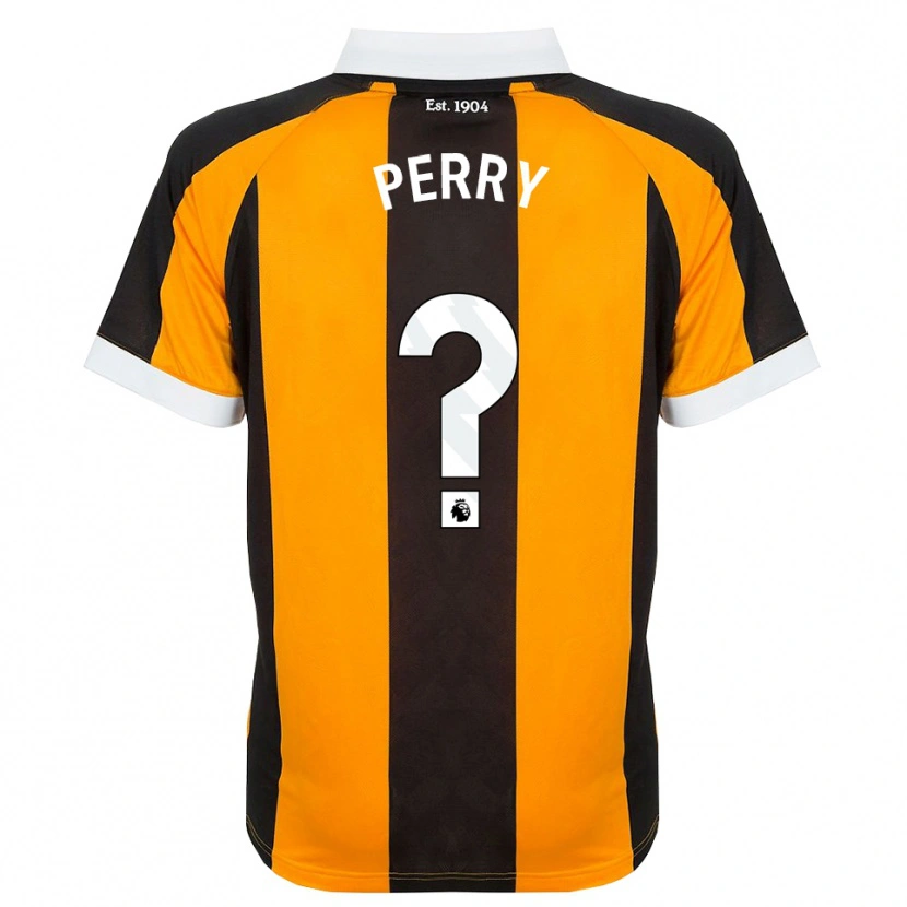 Danxen Criança Camisola Alfie Perry #0 Laranja Preto Branco Principal 2026/27 Camisa Brasil