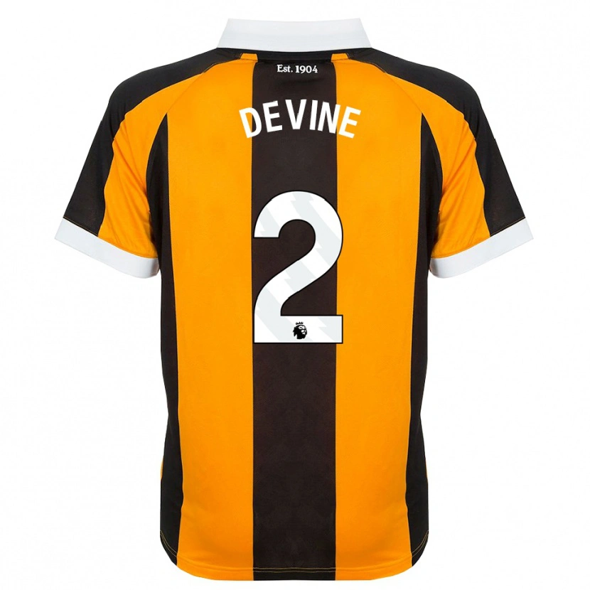 Danxen Criança Camisola Ed Devine #2 Laranja Preto Branco Principal 2026/27 Camisa Brasil