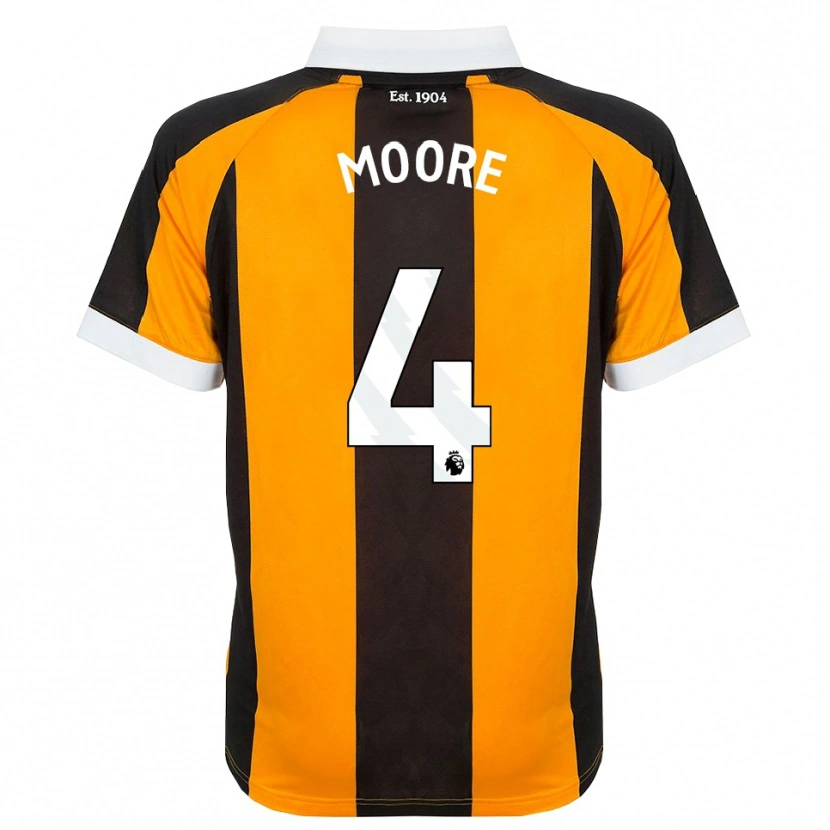 Danxen Criança Camisola Bobby Moore #4 Laranja Preto Branco Principal 2026/27 Camisa Brasil