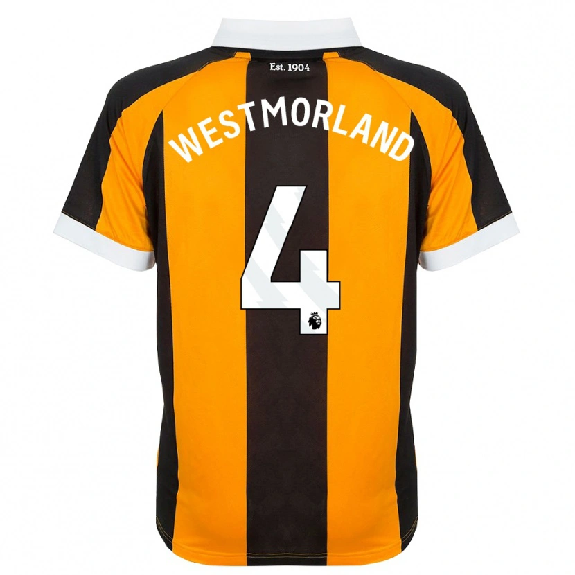 Danxen Criança Camisola Emma Westmorland #4 Laranja Preto Branco Principal 2026/27 Camisa Brasil