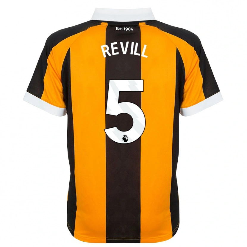 Danxen Criança Camisola Harry Revill #5 Laranja Preto Branco Principal 2026/27 Camisa Brasil