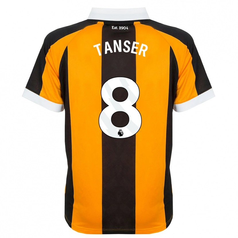 Danxen Criança Camisola Ellie Tanser #8 Laranja Preto Branco Principal 2026/27 Camisa Brasil