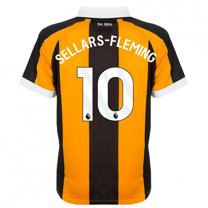 Danxen Criança Camisola Tyrell Sellars-Fleming #10 Laranja Preto Branco Principal 2026/27 Camisa Brasil
