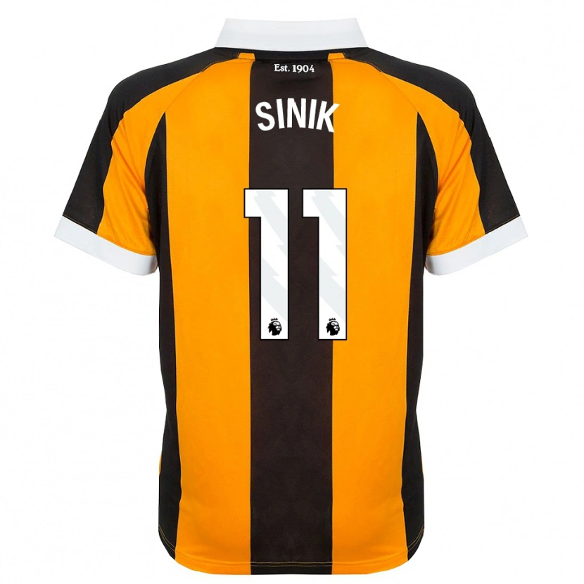 Danxen Criança Camisola Doğukan Sinik #11 Laranja Preto Branco Principal 2026/27 Camisa Brasil
