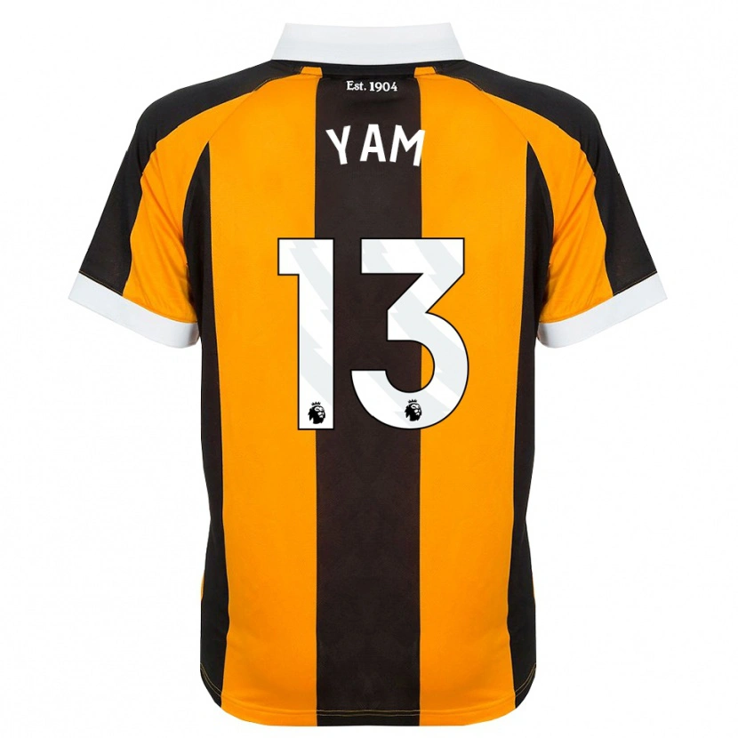 Danxen Criança Camisola Callum Yam #13 Laranja Preto Branco Principal 2026/27 Camisa Brasil