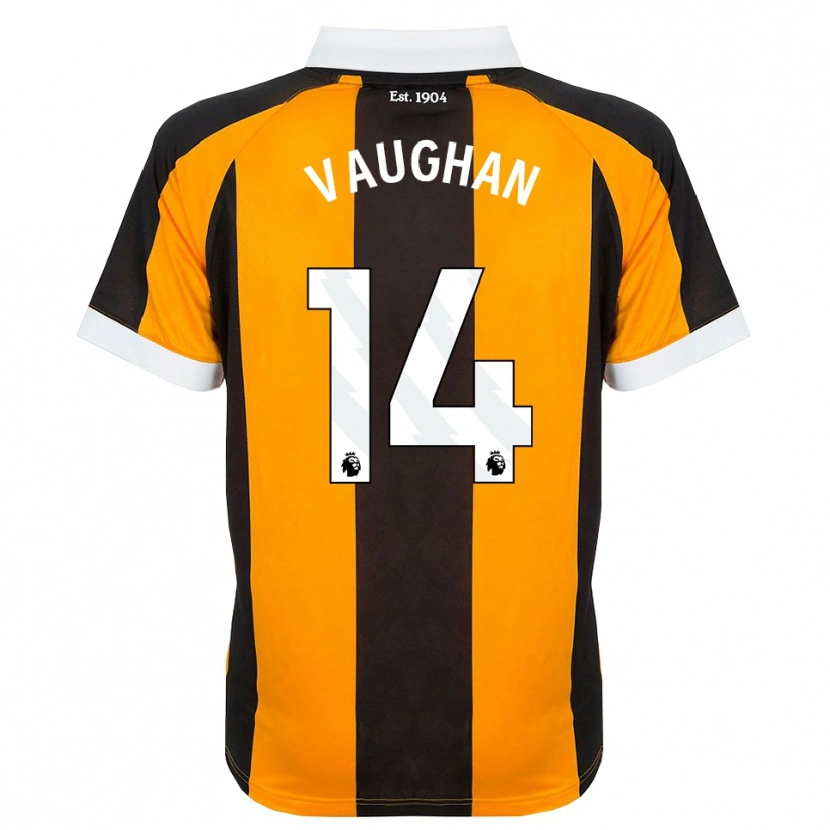 Danxen Criança Camisola Harry Vaughan #14 Laranja Preto Branco Principal 2026/27 Camisa Brasil