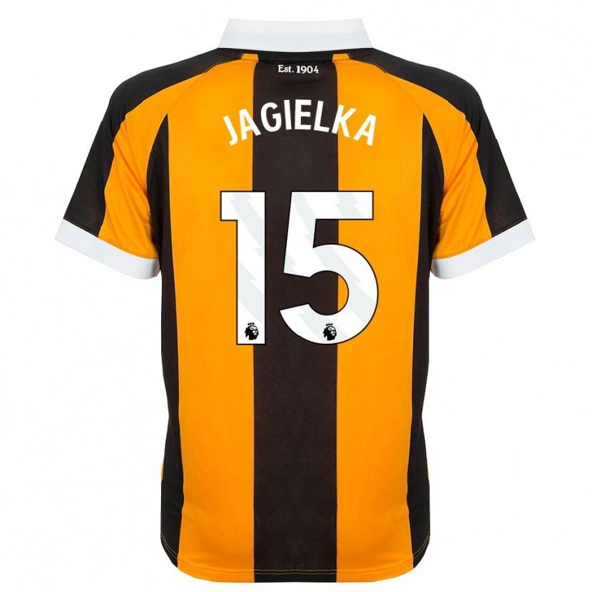 Danxen Criança Camisola Zac Jagielka #15 Laranja Preto Branco Principal 2026/27 Camisa Brasil