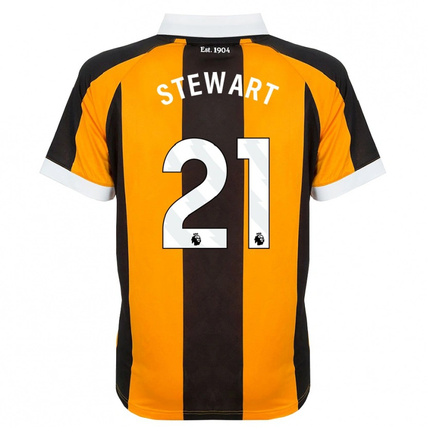 Danxen Criança Camisola Alice Stewart #21 Laranja Preto Branco Principal 2026/27 Camisa Brasil