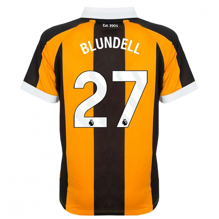 Danxen Criança Camisola Maddie Blundell #27 Laranja Preto Branco Principal 2026/27 Camisa Brasil