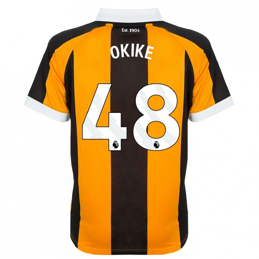 Danxen Criança Camisola Calvin Okike #48 Laranja Preto Branco Principal 2026/27 Camisa Brasil