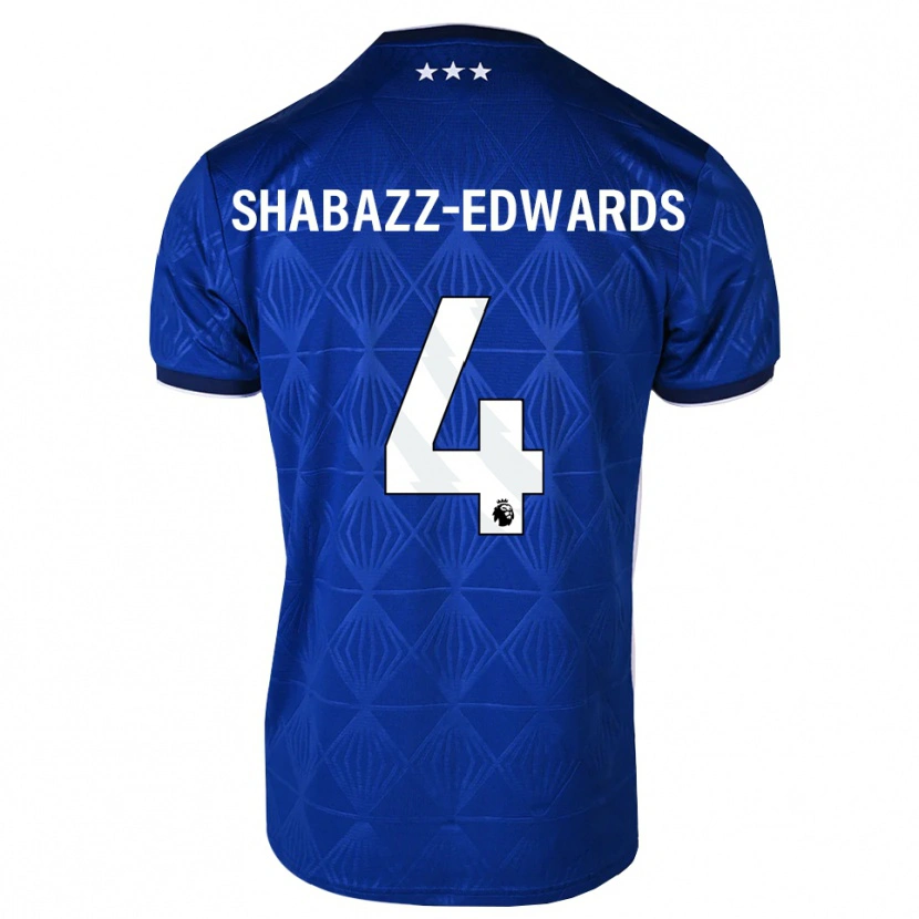 Danxen Criança Camisola Walker Shabazz-Edwards #4 Azul Médio Branco Vermelho Principal 2026/27 Camisa Brasil