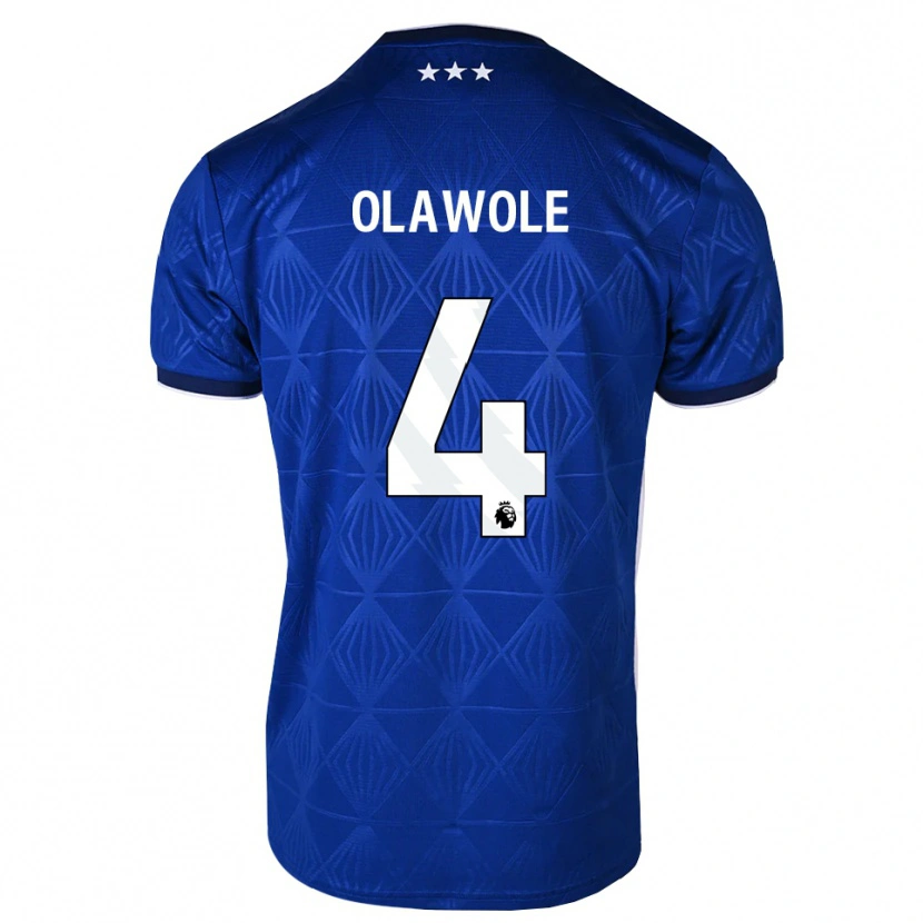 Danxen Criança Camisola Kellyan Olawole #4 Azul Médio Branco Vermelho Principal 2026/27 Camisa Brasil